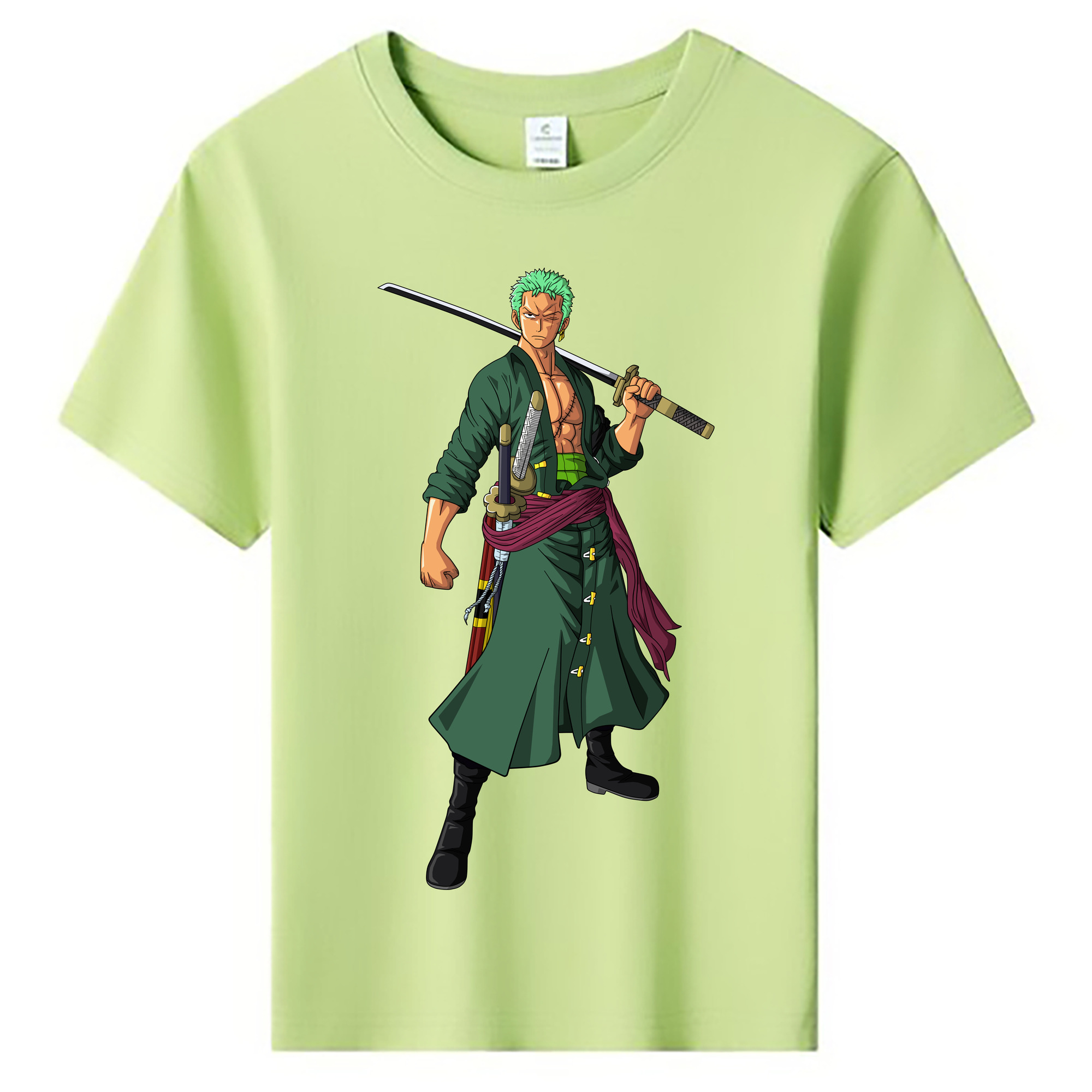 ワンピース ロロノア・ゾロ ONE PIECE Roronoa Zoro 綿100％キッズTシャツ（フロントプリント）
